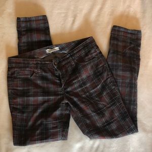 Free People plaid corduroy jeans size 30